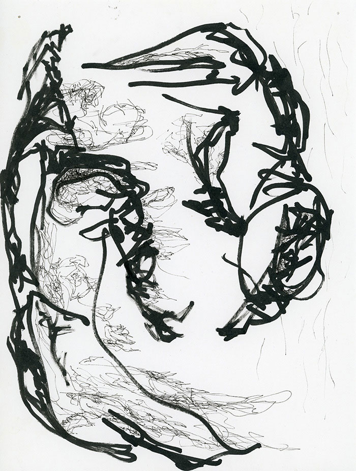 residual memories abstract contemporary drawing
